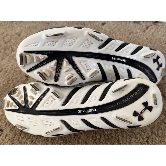 Women's Spine Glyde TPU CC White/Black Softball/Baseball Metal Cleats Size 7 - Picture 4 of 5